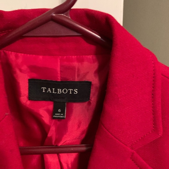 Talbots Red Lined Blazer - Picture 4 of 4
